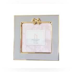 Sheffield Home Lavender and Gold-Toned 4x4 Picture Frame with Bow Accent